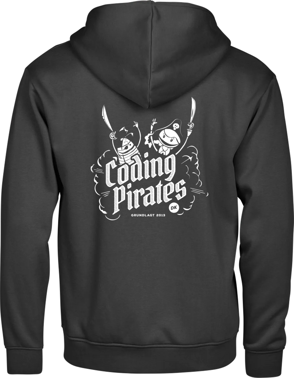 Coding Pirates Frivillig zip hoodie m. navn